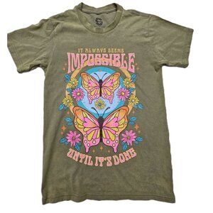 Women's Social Culture Graphic Distressed T-Shirt - Size XS - NWOT